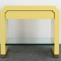 SOLD Ron Seff Yellow Lacquer Table
