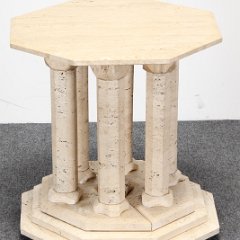 SOLD Travertine Marble Occasional Side Table